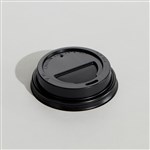 TRAVEL COFFEE CUP LID PP BLACK FITS 6  8OZ 80MM PACK 100