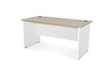 BLEND DESK 1200 X 750 X 720MM BARREL OAK TOPWHITE SIDE PANELS