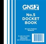DOCKET BOOK GNS 553 5X4 NO5 DUPLICATE 50LF