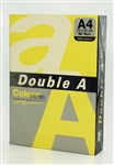 DOUBLE A A4 COPY PAPER 80GSM DEEP COLOUR LEMON PACK 500 SHEETS