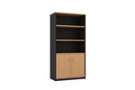 OM HALF DOOR CABINET 900 X 450 X 1800MM BEECHCHARCOAL