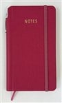 OZCORP J59 SLIM NOTEBOOK DUET SOFTCOVER CHERRY 92 X 140MM 160 PAGES  PEN