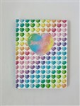 OZCORP J85 JOURNAL A5 SOFT COVER RAINBOW HEARTS