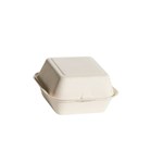 BIOWAY SUGARCANE TAKEAWAY BURGER BOX 156 X 158 X 38MM NATURAL PACK 50
