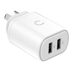 CYGNETT POWERPLUS 12W USBA DUAL PORT WALL CHARGER WHITE