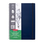 DERWENT ACADEMY VISUAL ART DIARY PORTRAIT 120 PAGE A4 BLUE