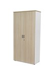 BLEND CUPBOARD LOCKABLE 1800 X 900 X 450MM BARREL OAKWHITE