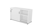 BLEND CREDENZA SLIDING DOOR LOCKABLE 1500 X 450 X 720MM WHITE