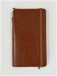 OZCORP J55 SLIM NOTEBOOK DUET SOFTCOVER TAN 92 X 140MM 160 PAGES  PEN