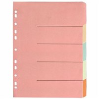 Manilla Dividers Brights Pastels And Whites