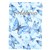 ADDRESS BOOK CLAND 190X100MM CASEBOUND BLUE BUTTERFLIES 72LF