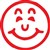 XSTAMPER CE16 PREINKED MERIT STAMP SMILEY FACE 16MM RED