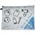 COLBY HANDY POUCH PENCIL CASE ZIP CLOSURE A3 BLUE