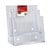 DEFLECTO 77865 BROCHURE HOLDER TWO TIER FREE STANDINGWALL MOUNT A4 CLEAR