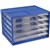 ITALPLAST DOCUMENT CABINET 5 DRAWER 255 X 330 X 230MM A4 BLUEBERRY