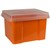 ITALPLAST FILE STORAGE BOX 32 LITRE MANDARINCLEAR LID