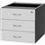 YS DESIGN OXLEY FIXED DESK PEDESTAL 3DRAWER LOCKABLE 450 X 476 X 470MM WHITEIRONSTONE