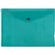 BANTEX DOCUMENT FOLDER BUTTON CLOSURE A4 TRANSPARENT GREEN
