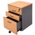 RAPID WORKER CMP2D1F MOBILE PEDESTAL 3 DRAWERS LOCKABLE 690 X 465 X 447MM BEECHIRONSTONE
