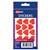 AVERY 932357 MULTIPURPOSE STICKERS HEART 23MM RED PACK 30