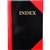 BLACK AND RED NOTEBOOK CASEBOUND RULED AZ INDEX 200 PAGE A6 GLOSS COVER