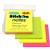 STICKON NOTES 50 SHEETS 76 X 76MM NEON ASSORTED PACK 3