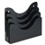 DEFLECTO 390204 BROCHURE HOLDER LANDSCAPE 3POCKET 3TIER A4 BLACK