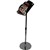 DEFLECTO 693161 FOYER BROCHURE STAND STEEL BASE AND POLE A4 BLACK