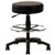YS DESIGN UTILITY STOOL WITH DRAFTING RING BLACK FRAME AND PU COVER