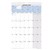DEBDEN WALL CALENDAR CE0015 MONTH TO VIEW 394 X 577MM