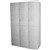 STEELCO PERSONNEL LOCKER 4 DOOR BANK OF 3 380MM SILVER GREY