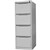 STEELCO FILING CABINET 4 DRAWER 470 X 620 X 1320MM SILVER GREY