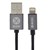 MOKI SYNCHARGE BRAIDED CABLE USBA TO LIGHTNING 900MM GUNMETAL GREY