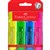 FABERCASTELL TEXTLINER ICE HIGHLIGHTER CHISEL ASSORTED WALLET 4