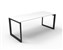 RAPID INFINITY DELUXE 1 PERSON LOOP LEG SINGLE SIDED WORKSTATION 1200 X 750 X 730MM NATURAL WHITE TOP  BLACK FRAME