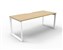 RAPID INFINITY DELUXE 1 PERSON LOOP LEG SINGLE SIDED WORKSTATION 1200 X 750 X 730MM NATURAL OAK TOP  WHITE FRAME