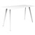 RAPIDLINE ETERNITY HIGH BAR TABLE 1500 X 750MM NATURAL WHITE  WHITE SATIN