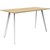 RAPIDLINE ETERNITY HIGH BAR TABLE 1500 X 750MM NATURAL OAK  WHITE SATIN