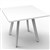RAPIDLINE ETERNITY SQUARE TABLE 900 X 900MM NATURAL WHITE  WHITE SATIN