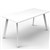 RAPIDLINE ETERNITY WORKSTATION 1 PERSON 1500 X 750MM NATURAL WHITE  WHITE SATIN