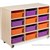 VISIONCHART EDUCATION MOBILE STORAGE TOTE TRAY TROLLEY 12 BAYS