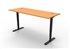 RAPIDLINE BOOST HEIGHT ADJUSTABLE WORKSTATION SCALLOP TOP 1800 X 750 X 645  1275MM BLACK FRAME WITH NATURAL BEECH