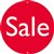 QUIKSTIK PENNANT SIGN SALE RED
