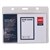 DELI NAME BADGE LANDSCAPE 115 X 93MM CLEAR PACK 10